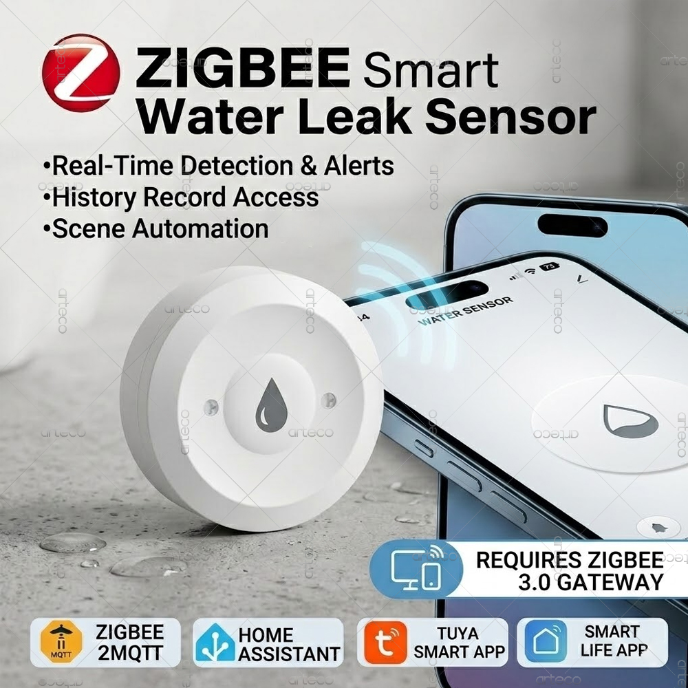Zigbee Water Sensor Leak Flood - Home Assistant Tuya recension och pris