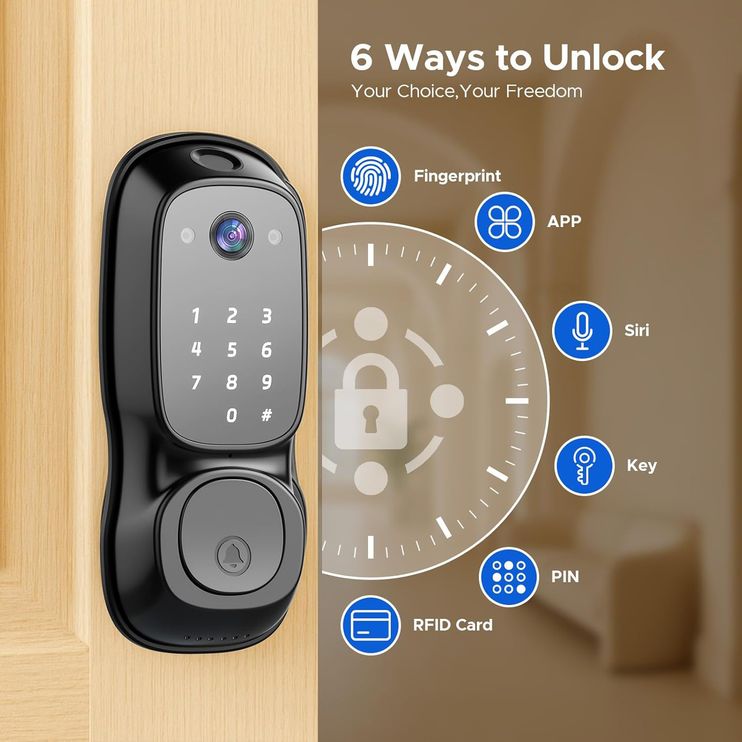 Tuya Wifi Smart Door Lock ‎Cam - Tuya Smart recension och pris