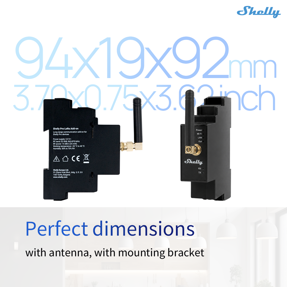 Shelly Pro LoRa Add-on Extends - Shelly Plug recension och pris