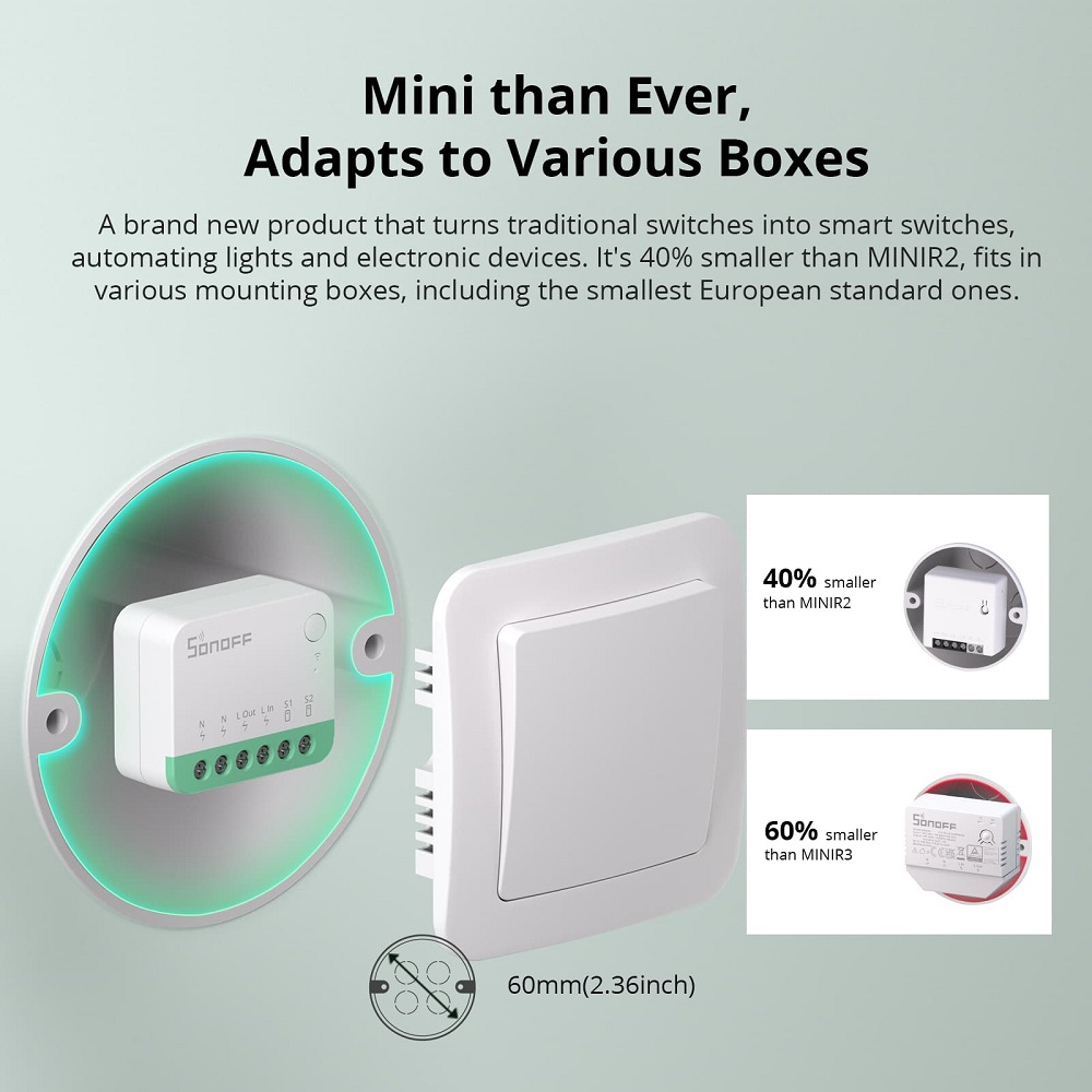 SONOFF MINIR4M Mini WiFi Matte - Sonoff recension och pris