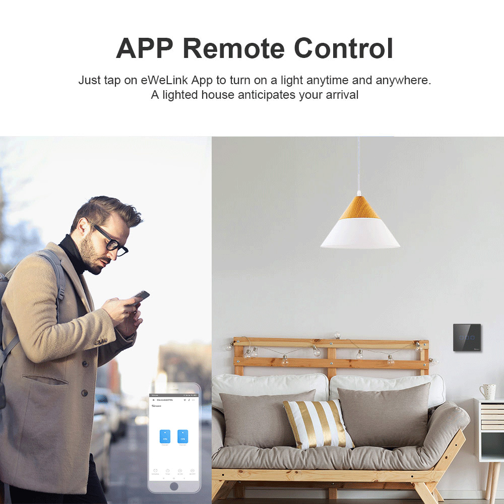 SONOFF T3EU Black WiFi Smart W - Sonoff Basic recension och pris