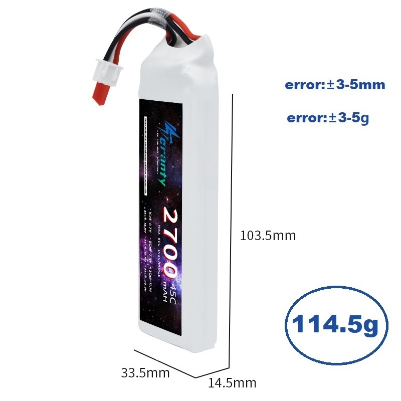 1/3PCS 2S 7.4V Lipo Battery 27 - Shelly Plug recension och pris