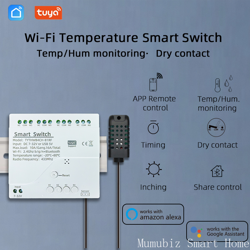 Tuya Smart 7-32V WiFi 4 Channe - Tuya 4 Channel recension och pris