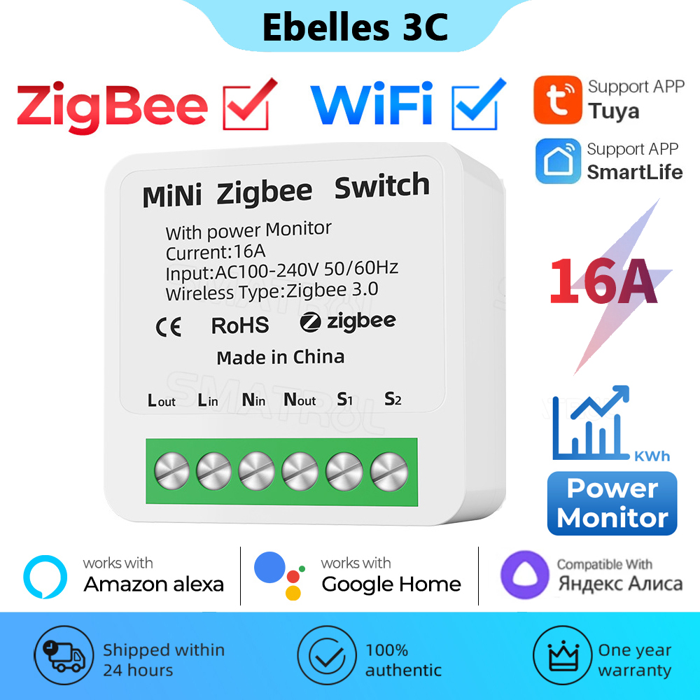tuya WiFi Zigbee Smart Switch  - Sonoff Basic recension och pris