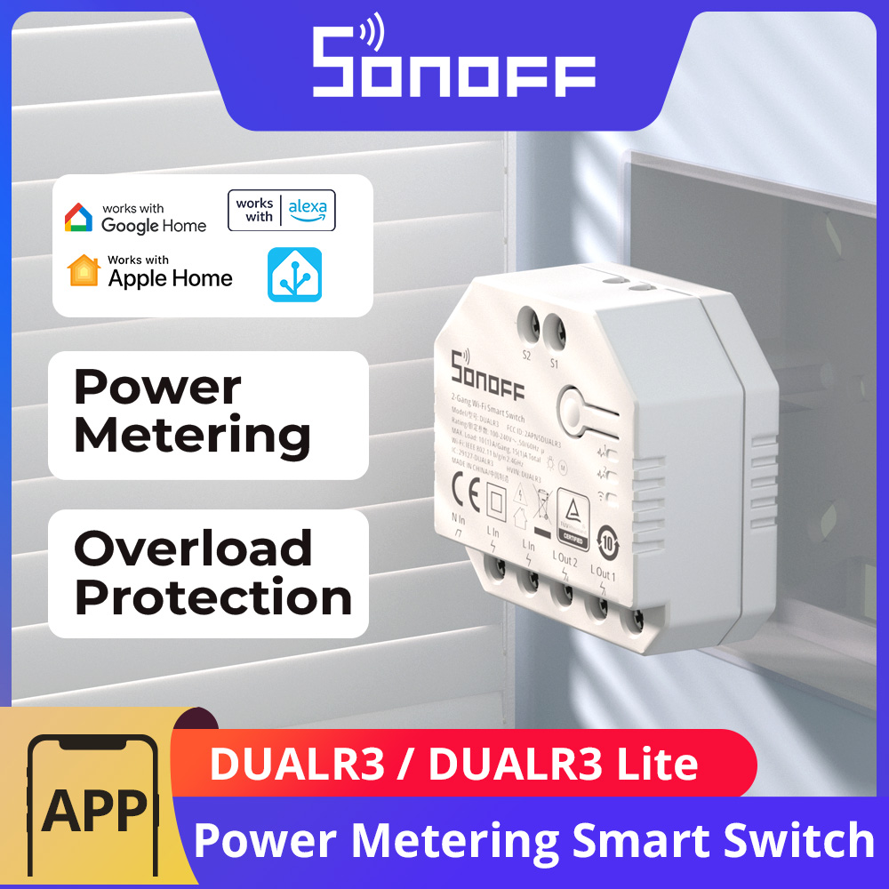 SONOFF DUALR3 / DUALR3 Lite 2  - Sonoff Mini R4 recension och pris